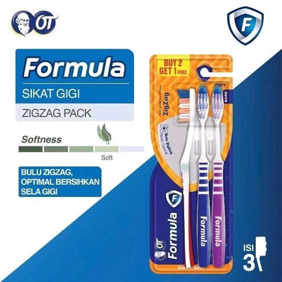 Sikat Gigi Formula Double Action (Isi 3)